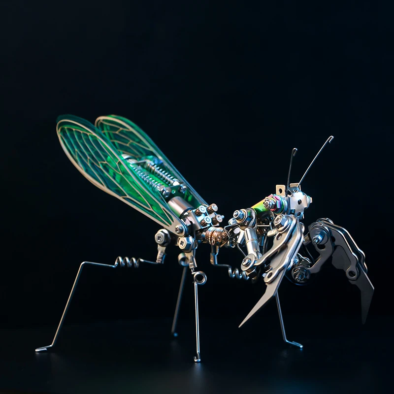 Kit de modelo de Mantis de insectos mecánicos 3D, 258 Uds., hecho a mano, montar a mano, gusano de oración, insecto, juguete de montaje Diy para niños y adultos, regalo