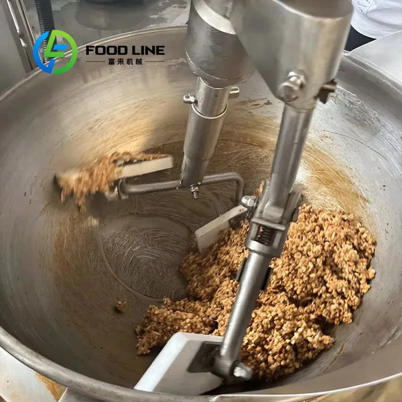 Industrial Automatic Gas Heating Tilting Cooking Mixer Commercial Pot for Sugar Coated Peanut Processing Customized