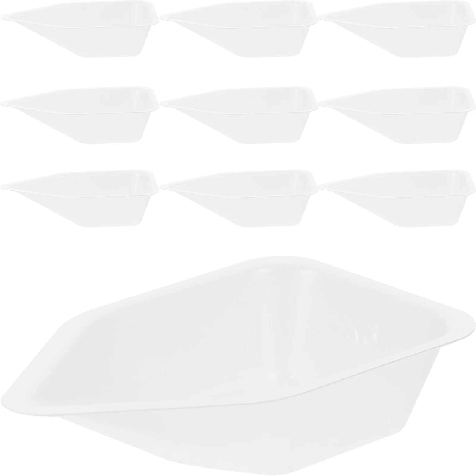 

10 Pcs Laboratory Weighing Dishes Weight Pan Powder Boats Reusable Tray Plates Pans