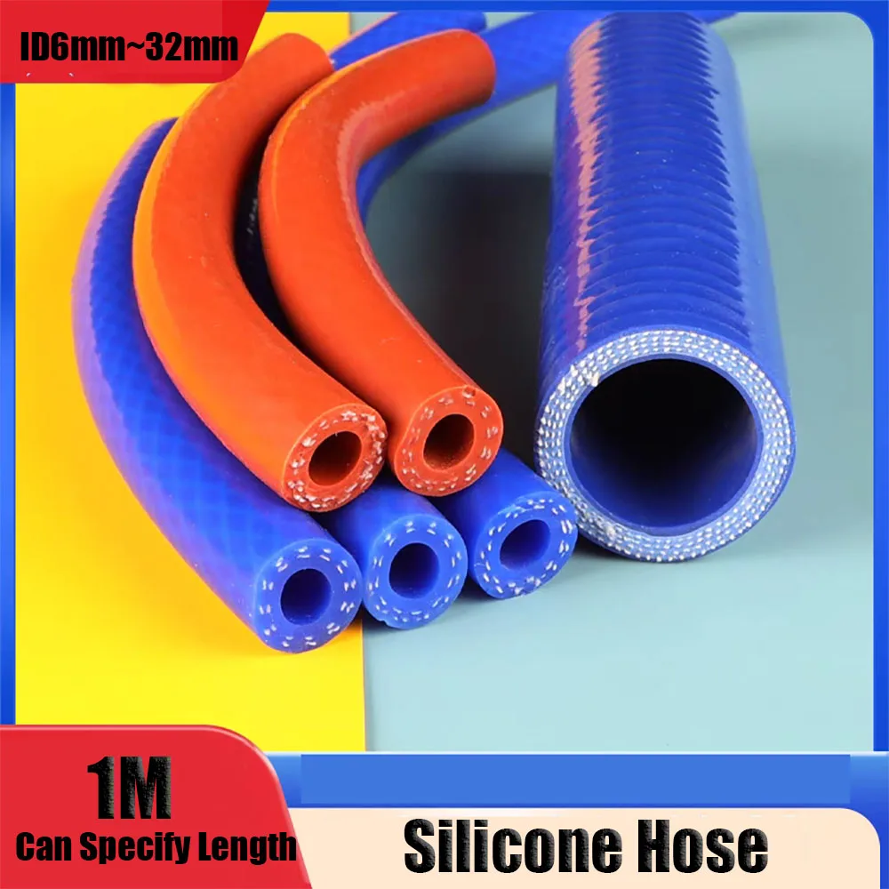 Tubo flessibile in silicone intrecciato rosso/blu 1M ID 6/8/10/12/14/16/19/22/25/32mm resistente al calore e alla pressione