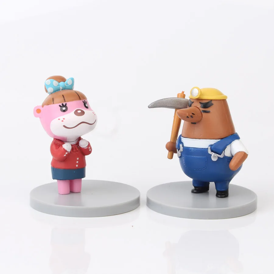 8pcs Animal Crossing Anime Figures Toys PVC Action Figure Portrait Isabelle Tom Nook Lisa Collection Model Dolls for Gift