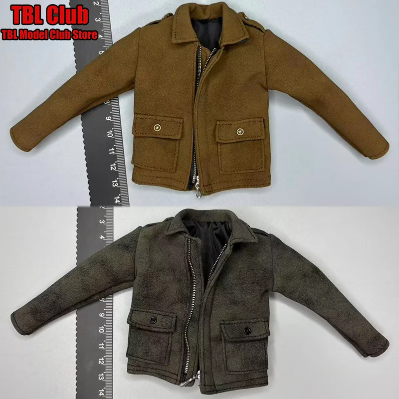 

CROWDHTOYS масштаб 1/6, мужская одежда, кожаная куртка, замшевая текстура, ретро мотоциклетный стиль для 12-дюймовой экшн-фигурки, сцена солдата