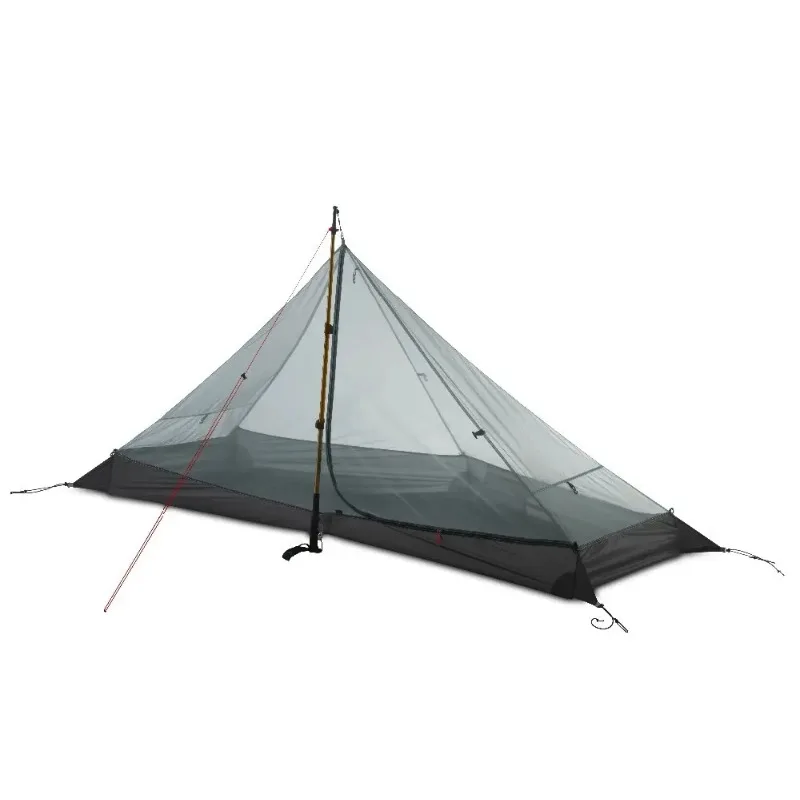 FLAME'S CREED Lanshan 1 pessoa Oudoor Ultraleve Tenda de acampamento Único Homem 3 Temporadas Profissional 15D Silnylon Rodless Tenda