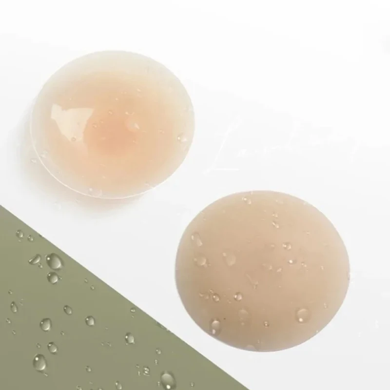 Nipple Cover Shield Adhesive Woman Silicone Chest Stickers Breast Nipple Patch Pasties Reusable No Glue Invisible Sticky Bra
