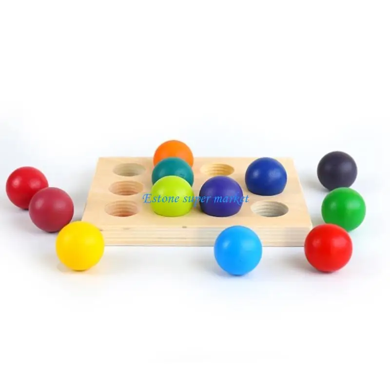 090B 학습 색상 정렬 장난감 나무 무지개 매칭 게임 미세 운동 기술 훈련 장난감 어린이 수학 학습 선물