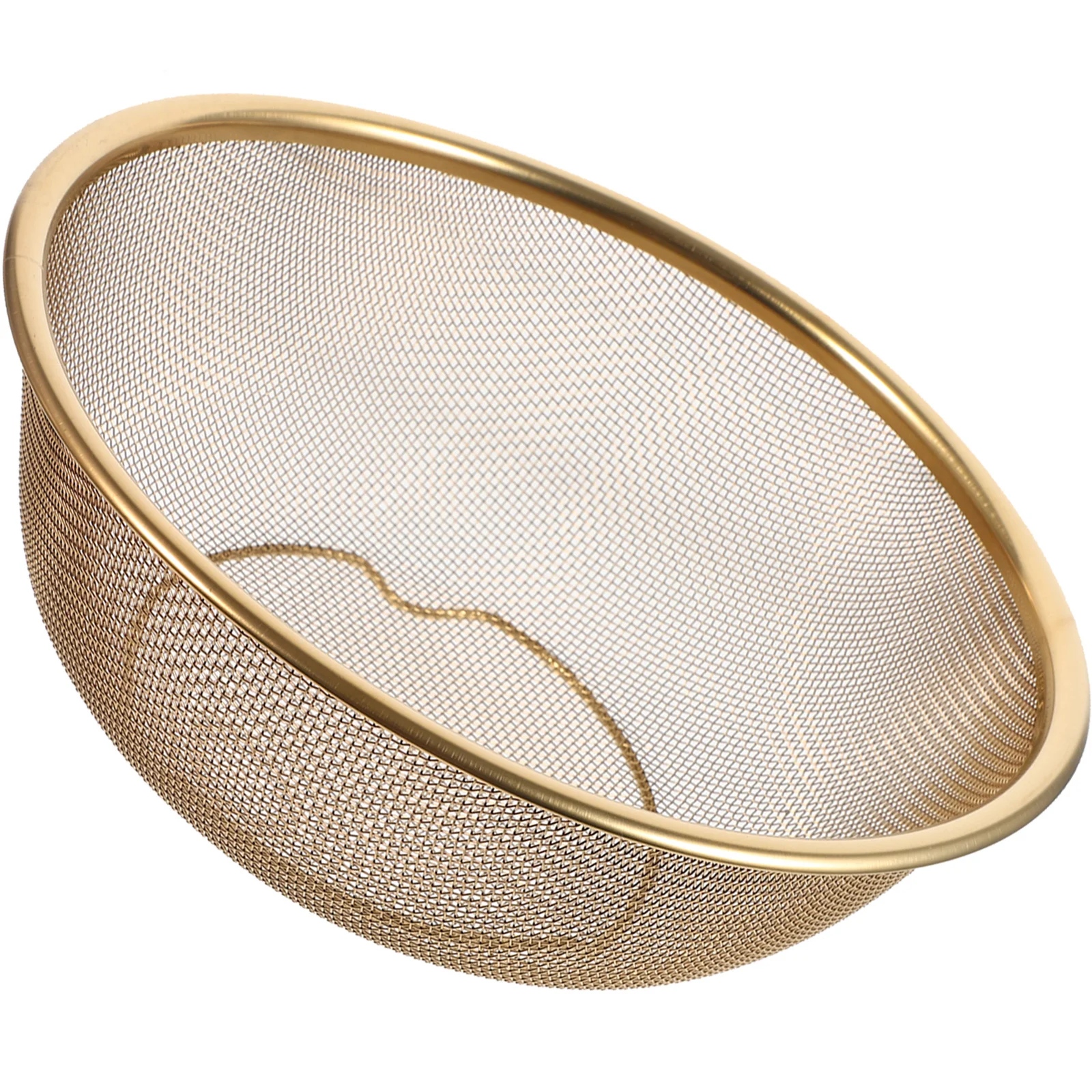 

Stainless Steel Mesh Strainer Basket Fine Mesh Rice Colander Round Kitchen Drainer Basket Rice Washing Bowl Sieve Strainer
