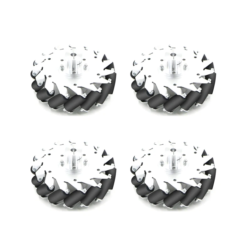 60Kg BIg Load 152mm 6 Inch Metal Mecanum Wheel Robot Car 4Pcs Omnidirectional Tires Aluminum Alloy Tires ROS Platform Robotics