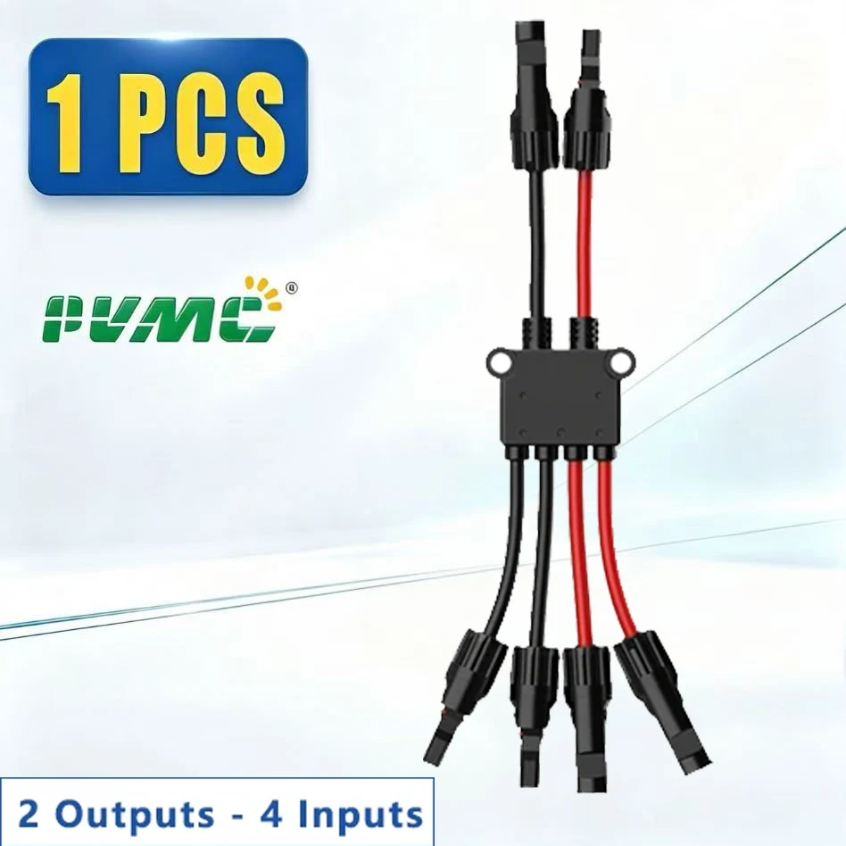 PV-Parallelverbinder Solar-Y-Verteilerkabel DC1000V 35A IP67 Solarmodul Photovoltaik-Adapter