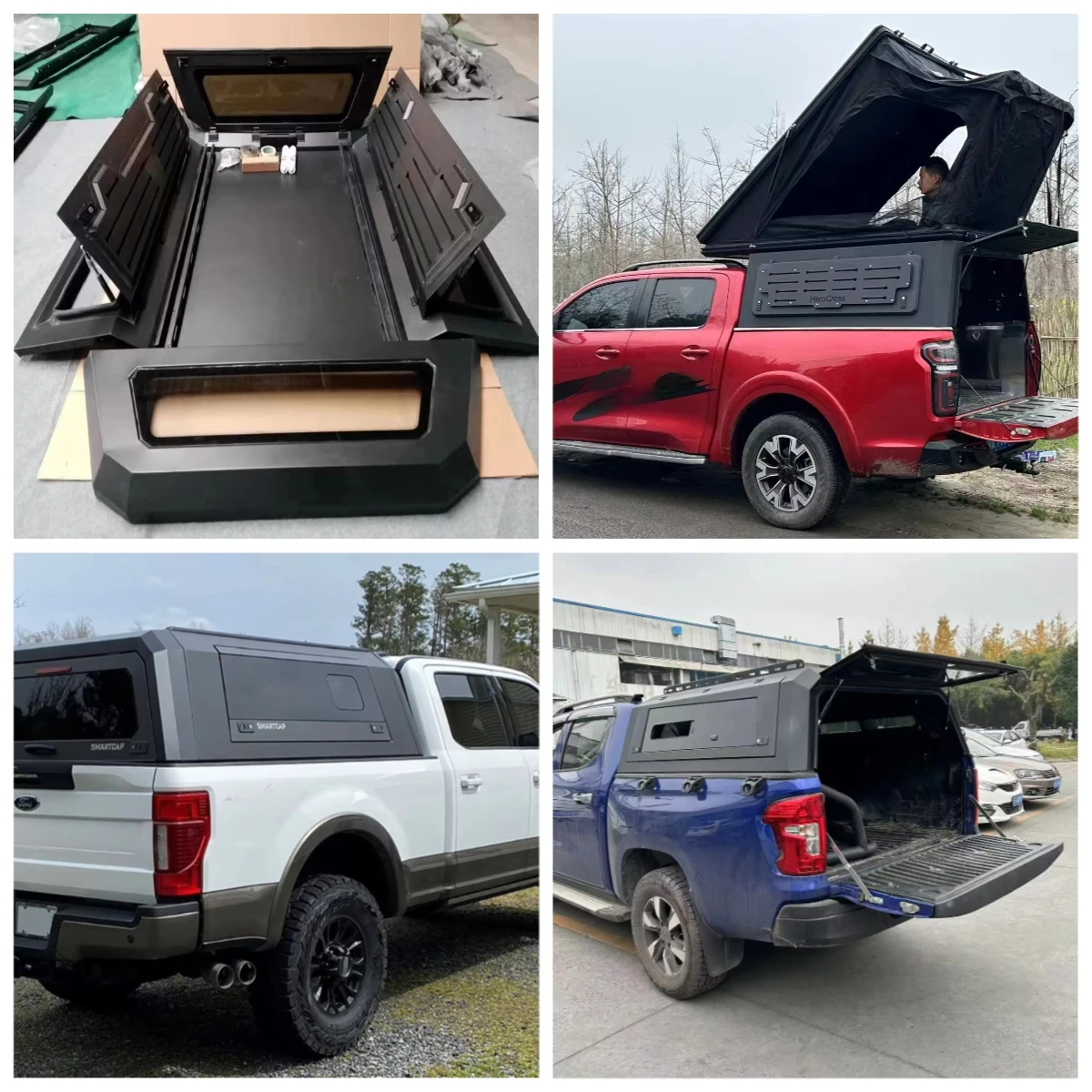 Pickup Truck Topper Hardtop Tonneau Cover Canopy  All Truck Models with Slide Window Tent  Water tank or Roof Rack Tool Box