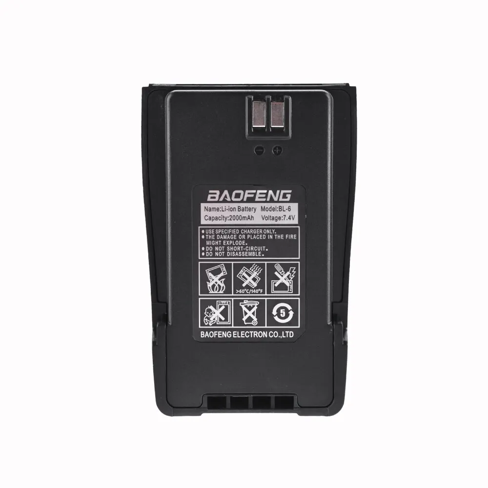 Baofeng BL-6 Li-ion Battery Pack 2000mAh DC 7.4V for  UV6 UV-6D Walkie Talkie HAM Radio Rechargeable Accessory