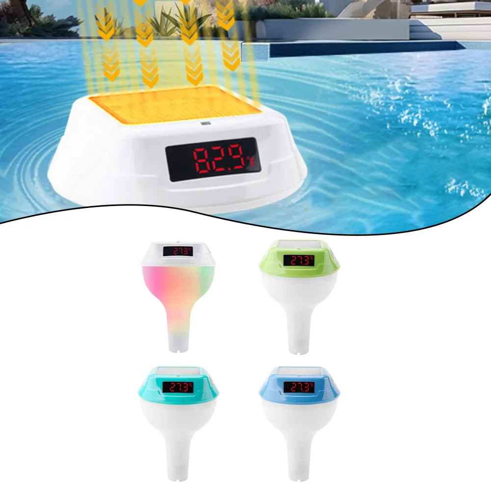 Child Lock Thermometer Floating Pool Thermometer Ambient Light Countdown Function Built-in 2200mAh Battery Battery