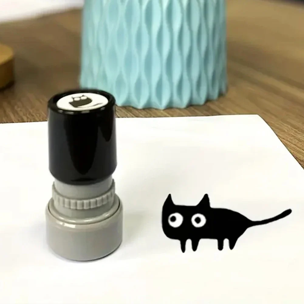 جميل القطة السوداء نمط ختم الحيوان ختم لملهم وتحشيط التدريس الفصول الدراسية الأنشطة النشطة ختم المعلم #3