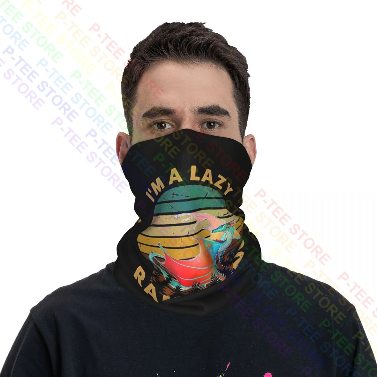 Im A Lazy Rainwing Dragon Wings Of Fire Shop Neck Gaiter Bandana Scarf Face Mask Hiking Men Women Cover Bandana