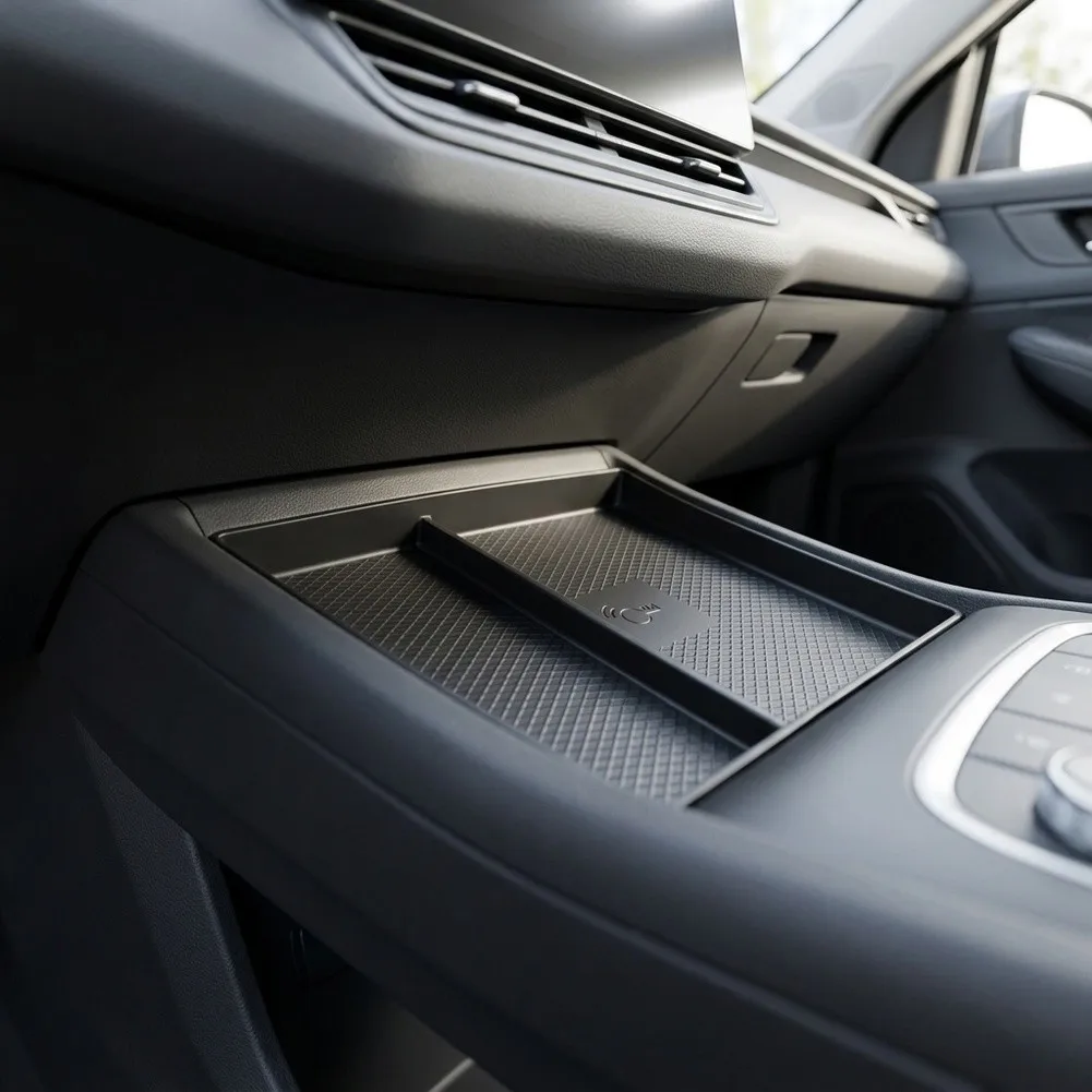 Center Console Box Under-dash Organizer Car Center Console Easy Install Car Storage Solution Car Organizer TPE Construction