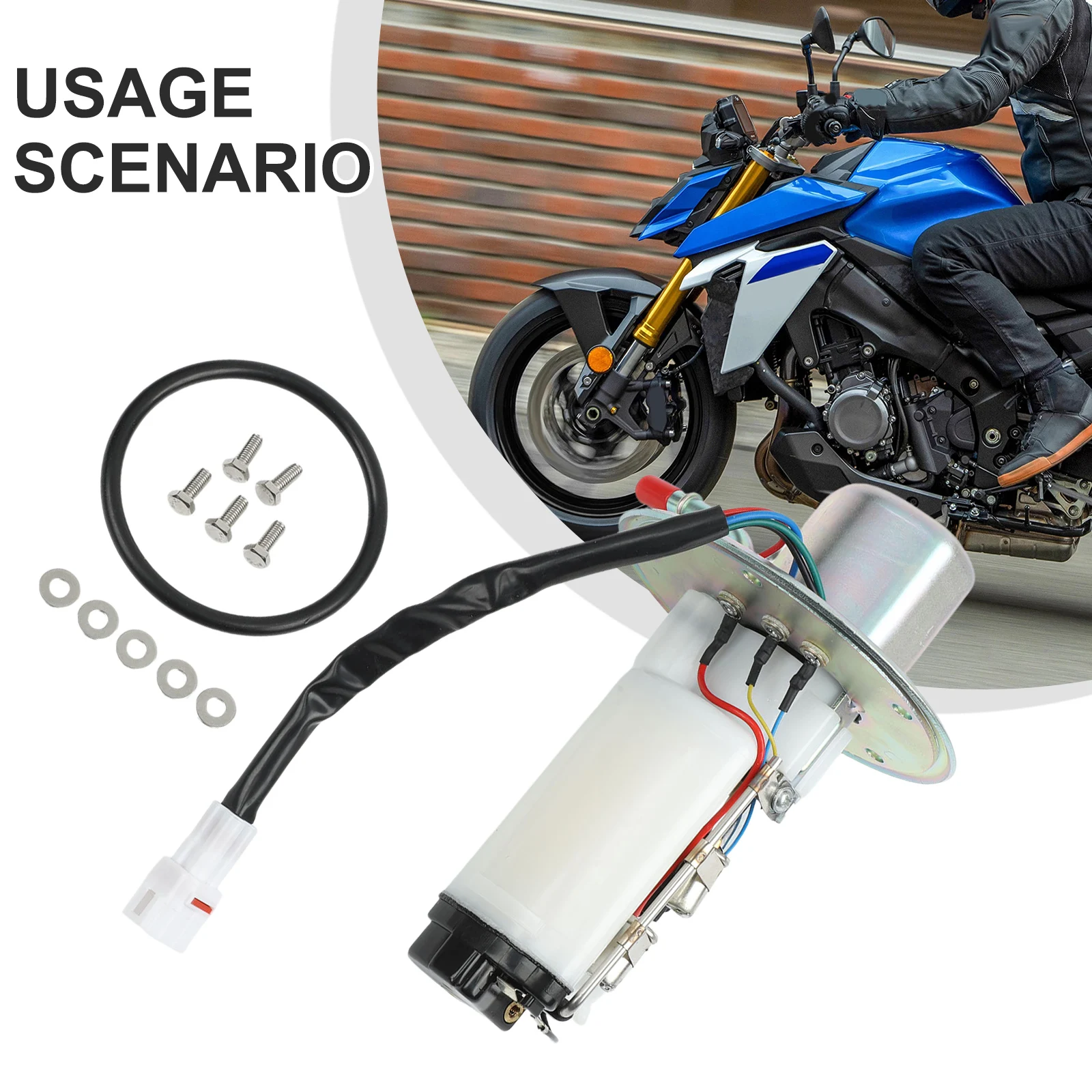 

For K3 K4 Models Motorcycle Parts Fuel Pump As Shown In The Picture Custom Fit Easy Installation Metal Construction