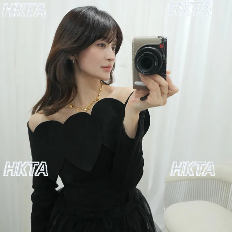 3D Off-shoulder Elegance Long Sleeves T-shirt Tops Japanese Pure Cotton Tshirt Spring Summer New Elastic Silm White Top Women