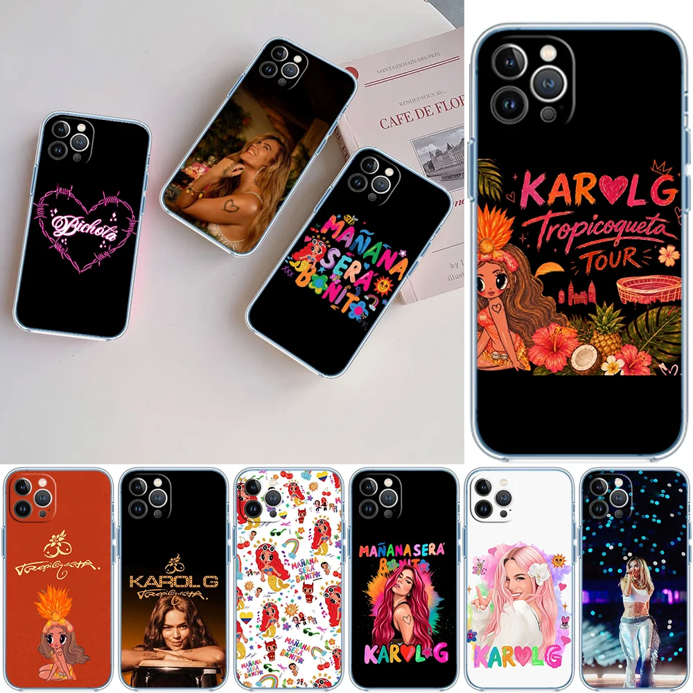 QA17 Karol G Transparent Phone Case for Motorola G40 G04 G05 One Ace Action  Fusion Plus Hyper Macro Vision Zoom view 3
