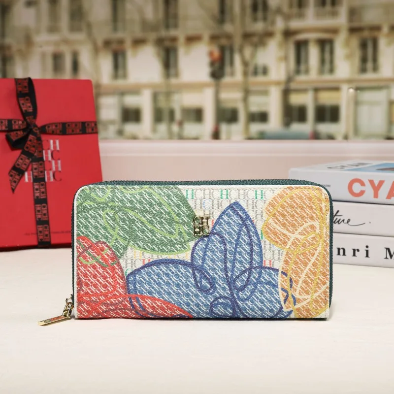 2025 جديد سستة حقيبة المحفظة المرأة الموضة الكلاسيكية طويلة محفظة محمولة حامل بطاقة العلامة التجارية الأصلية حقيبة المرأة كارولينا هيريرا #6