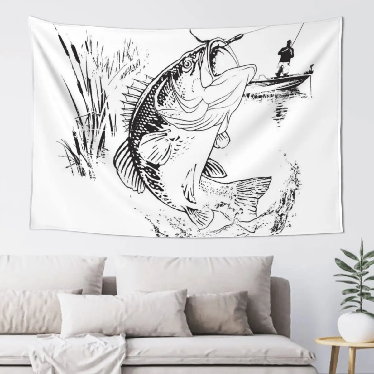 

Bass Fishing Tapestry Bedroom Decor Room Decorator Bedroom Decoration Aesthetic Room Decor Tapestry