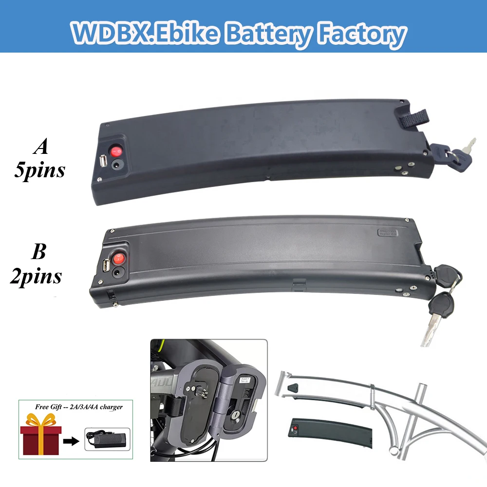 

Reention Rapier Folding Ebike Battery 36V 7.8Ah 9.6Ah 10.5Ah for NCM Easybike Lyon Carrera Crosscity Electric Bike Battery