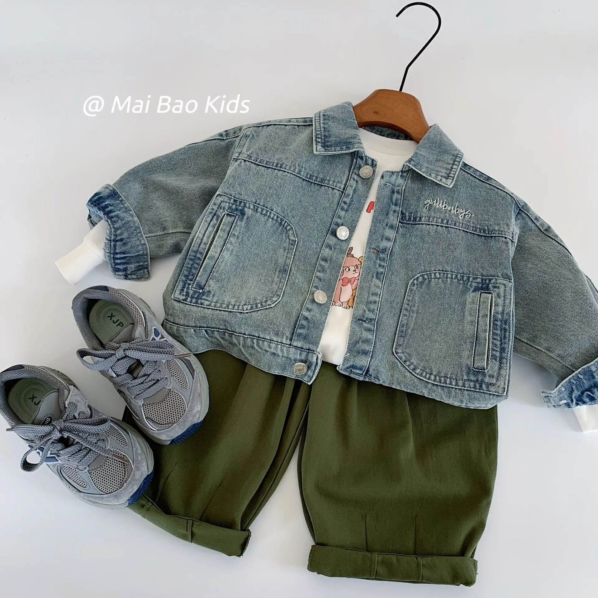 

Children Clothes Kids Casual Coat 2025 Spring New Fashionable Boys and Girls Baby Soft Loose Long Sleeve Casual Denim Coat