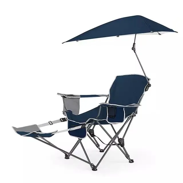 

Portable King Size Folding Tent Popular Luxury Long Back Camping Chair with Sunshade Beach Folding Chai