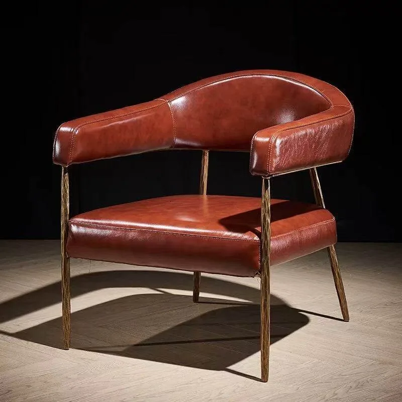 Medieval sofa American retro cigar chair tea space master chair wrought iron metal godfather chair tea drinking chair