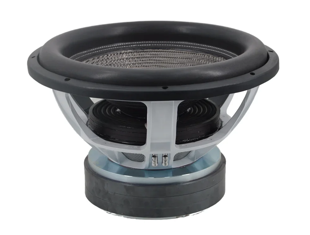 18-Inch Carbon Cone Car Audio Subwoofer 4000WRMS 4-Inch Voice Coil Diameter 2000W RMS Power Subwoofer Car Audio