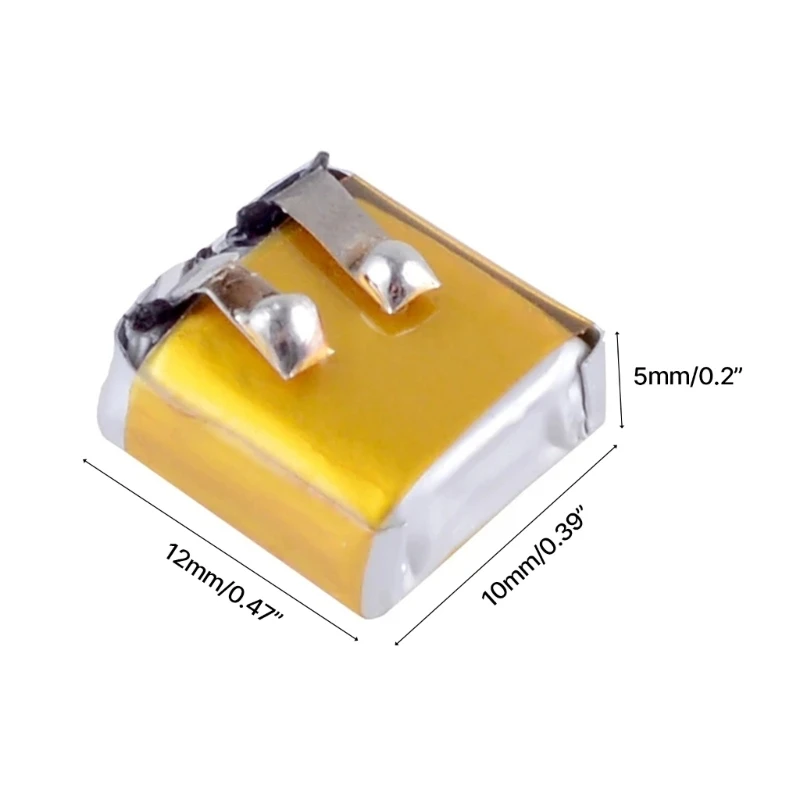 Zestaw 5 sztuk 501012 baterii 40mAh 3.7V akumulator litowo-polimerowy do zdalnych słuchawek samochodowych zegarek dla dzieci