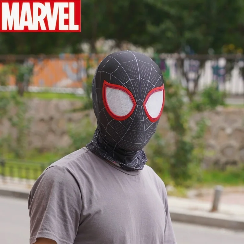 Marvel Spider Man 3d Mask Miles Morales Into The Spider Verse 1:1 Handmade Cosplay Costume Masks Replica Anime Birthday Gift