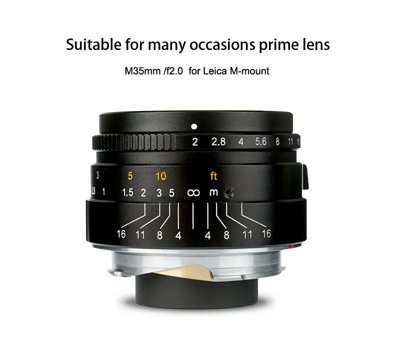 7artisans 35mm f2.0 Large Aperture paraxial M-mount Lens camera lens for Leica Cameras M-M M240 M3 M5 M6 M7 M8 M9 M9P M10