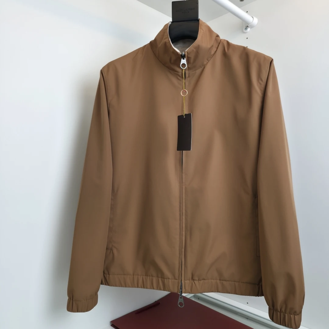 سترة كاجوال من مزيج الصوف LP 25aw بلون سادة على الوجهين