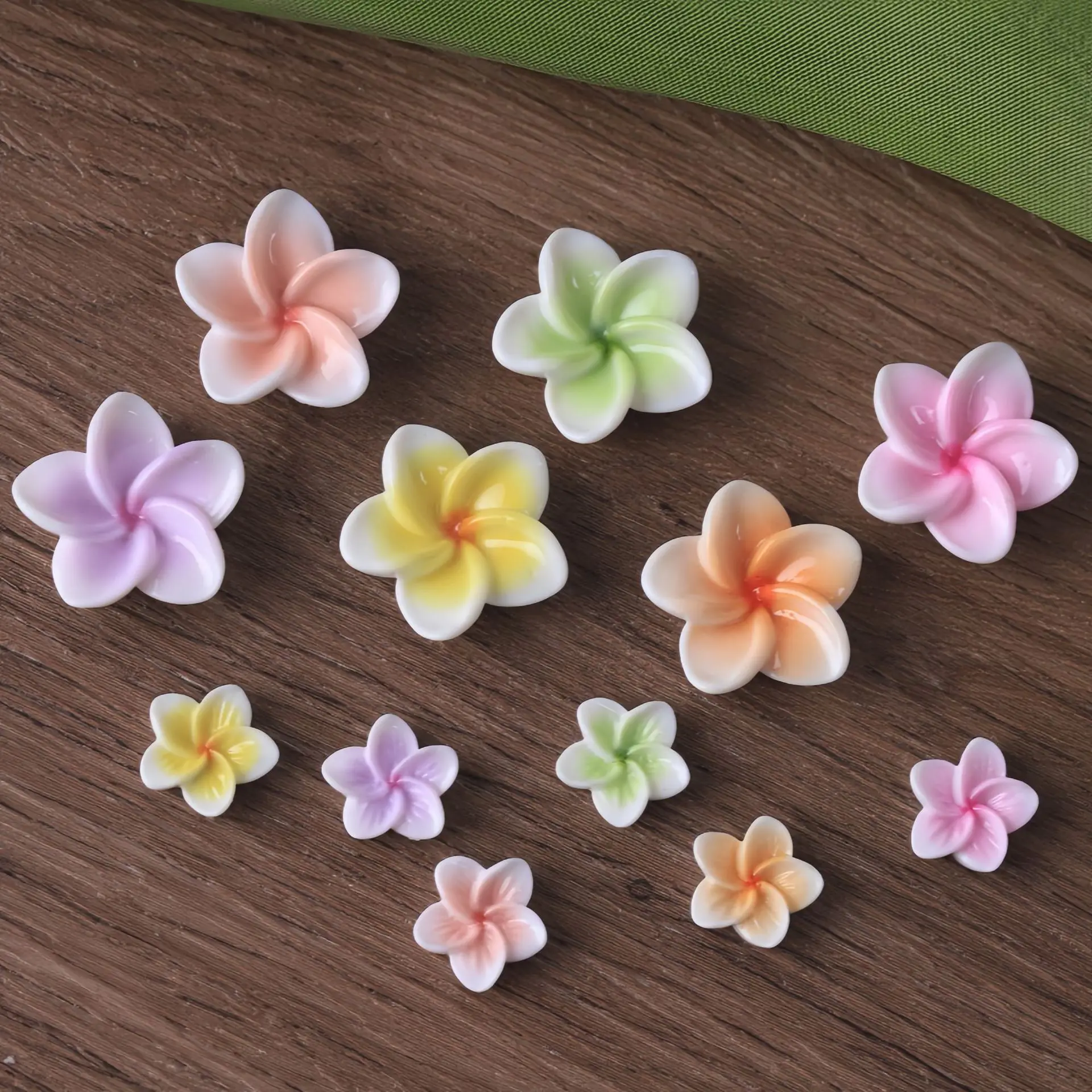 10pcs Mini Flower Embellishments Coconut Egg Flower Flatback Resin DIY Craft Accessories Handmade Miniature Models Decoration