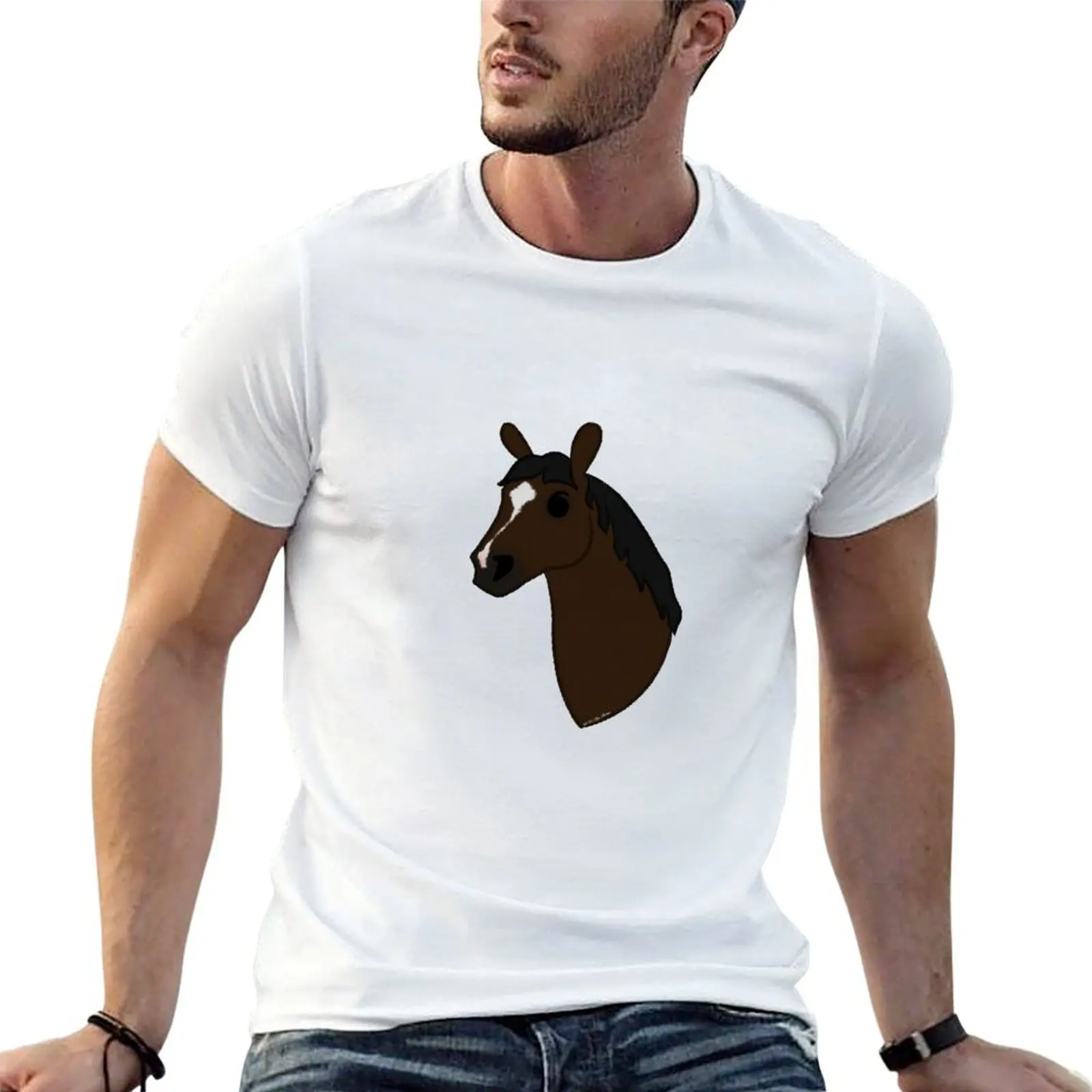 

Bay Horse - Equine Portrait T-Shirt anime tshirt t shirt man designer T-Shirt