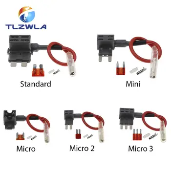 12V MINI MALÝ STŘEDNÍ držák pojistek do auta, adaptér TAP s 10A mikro mini standardní pojistkou pro bankomat 10 nejlepší prodej pojistka dálkového ovládání - №1
