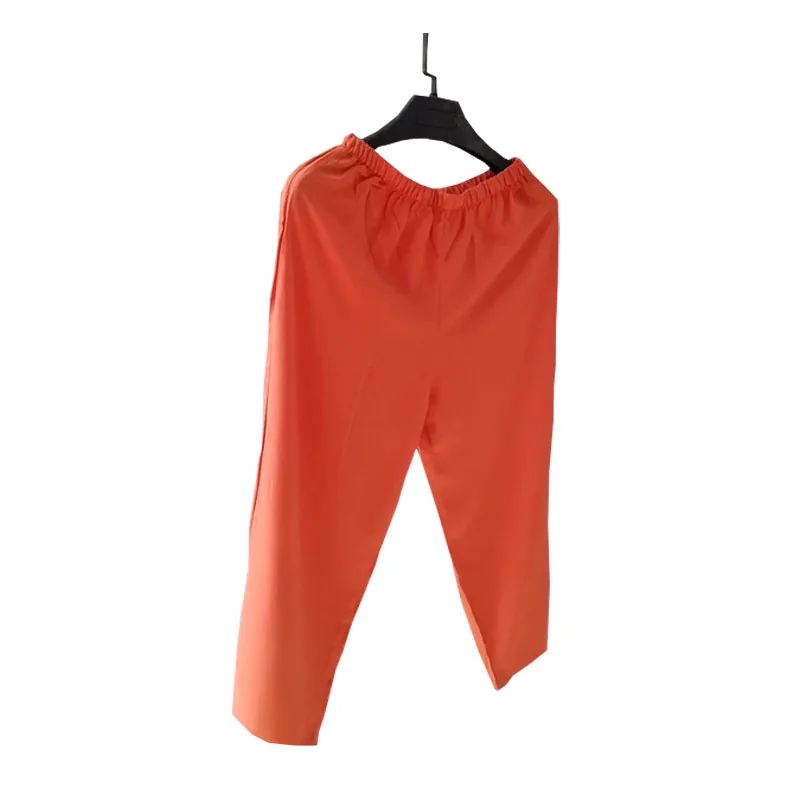 القطن الحرير الصيف المرأة اقتصاص السراويل المنزل عادية سليم قلم رصاص السراويل الصفراء تنفس امتصاص العرق ملابس نسائية باردة