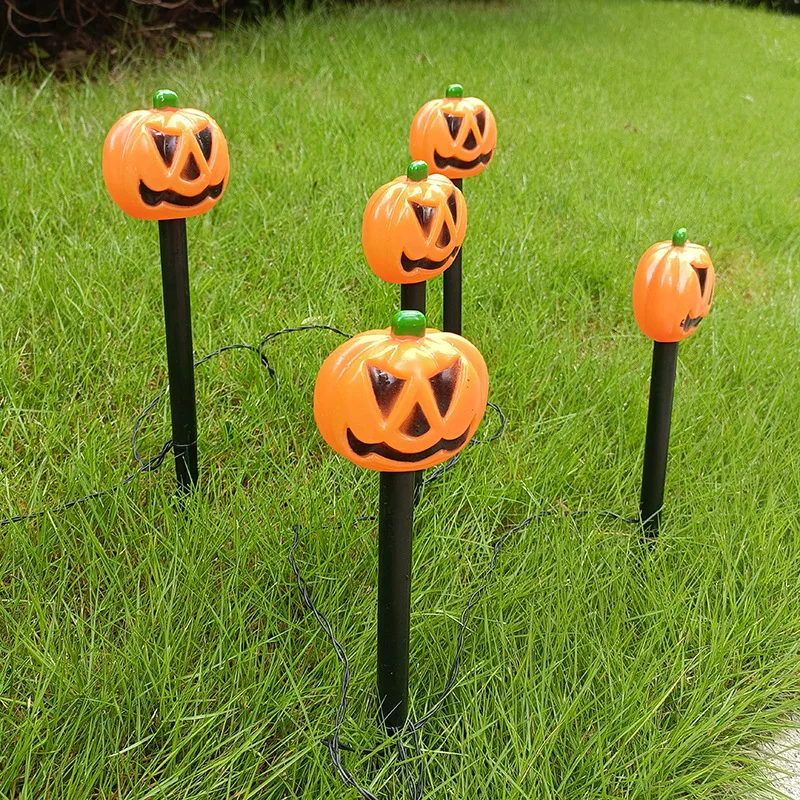 

5pcs/lot Jack-O-Lantern Halloween Solar Lights Outdoor Waterproof Garden Pumpkin LED Lights Light Up Lantern Pumpkins L110