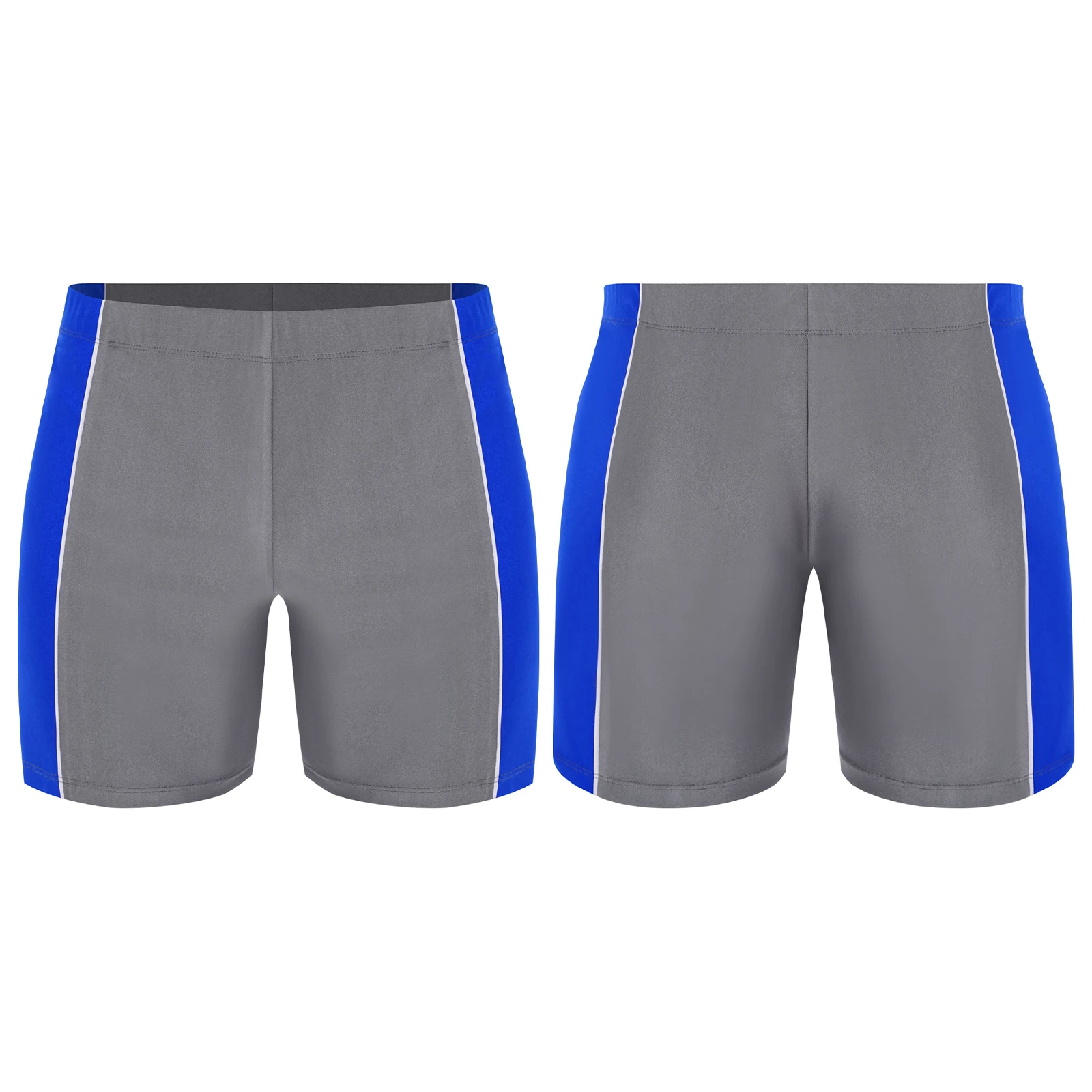 Mens Soft Elastic Waistband Color Block Patchwork Shorts for Cycling Swimming Running Workout Exercise Beach Pool Party Swimwear