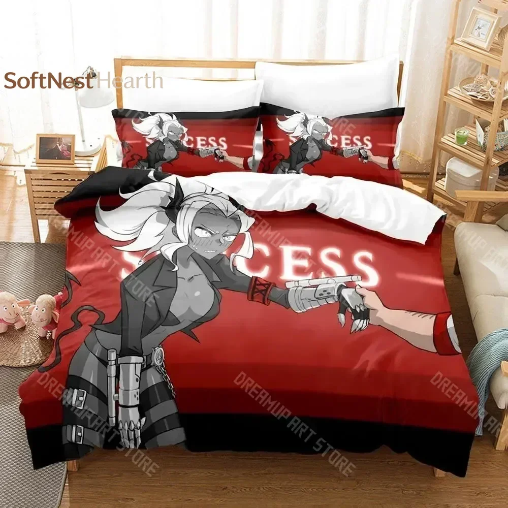 2026 3D Print Helltaker Bedding Set Single Twin Full Queen King Size Bed Set Aldult Kid Bedroom Duvetcover Sets Anime