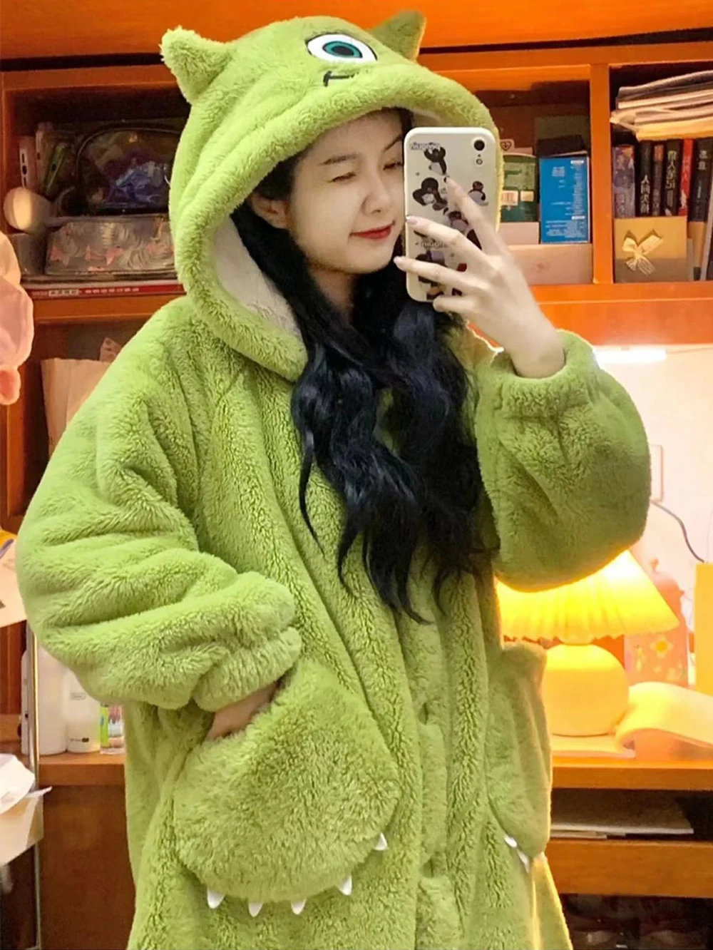 Nightgowns For Women Robe Suit Adult Animal Bathrobe Flannel Hooded Home Pajamas Soft for Halloween Christmas Cosplay Sleepdress