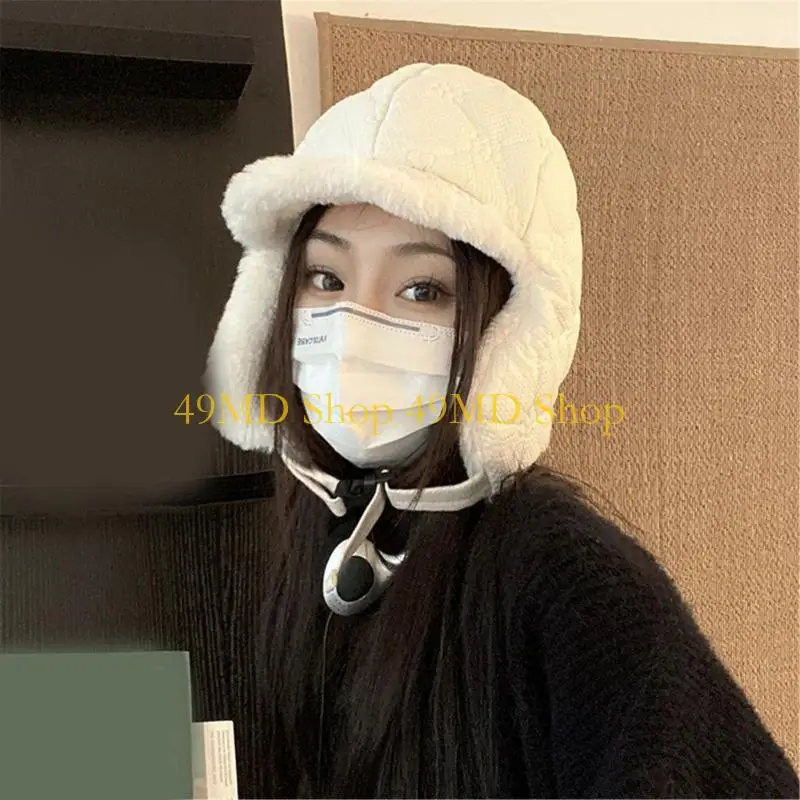 49MD Stylish Winter Hat with Winter Earflap for Women Men Perfect for Cold Weather