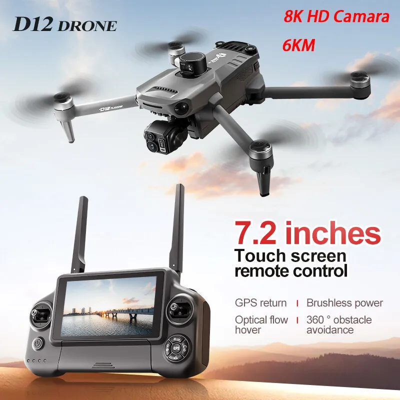 D12 Professional Drone GPS WIFI 6KM FPV 7.2