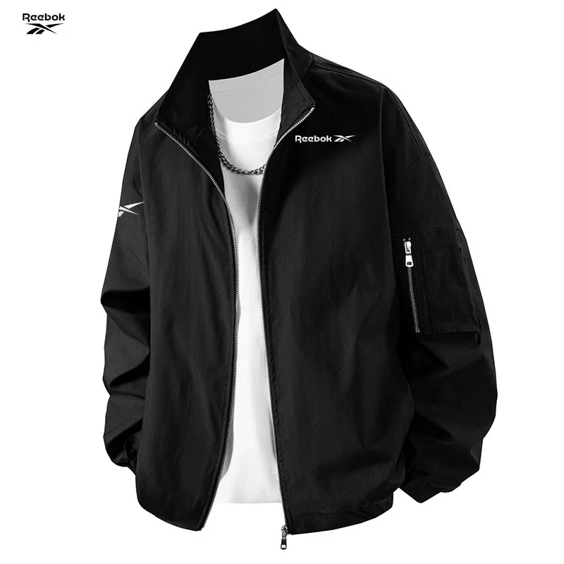 Reebok Men's Spring-Autumn Sun Protection Jacket - Lightweight Design, Soft and Comfortable, Breathable and Loose-Fitting Coat view 4