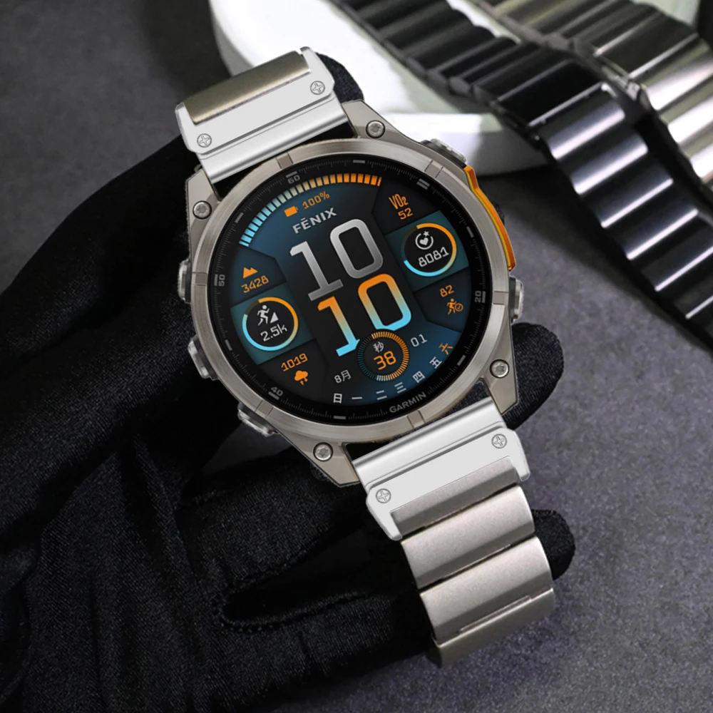 

26mm Titanium Band for Garmin Watch Enduro 3 2 Replaced Strap Business Bracelet for Garmin Fenix 8 7X Pro 51mm 6Pro 5Plus Correa