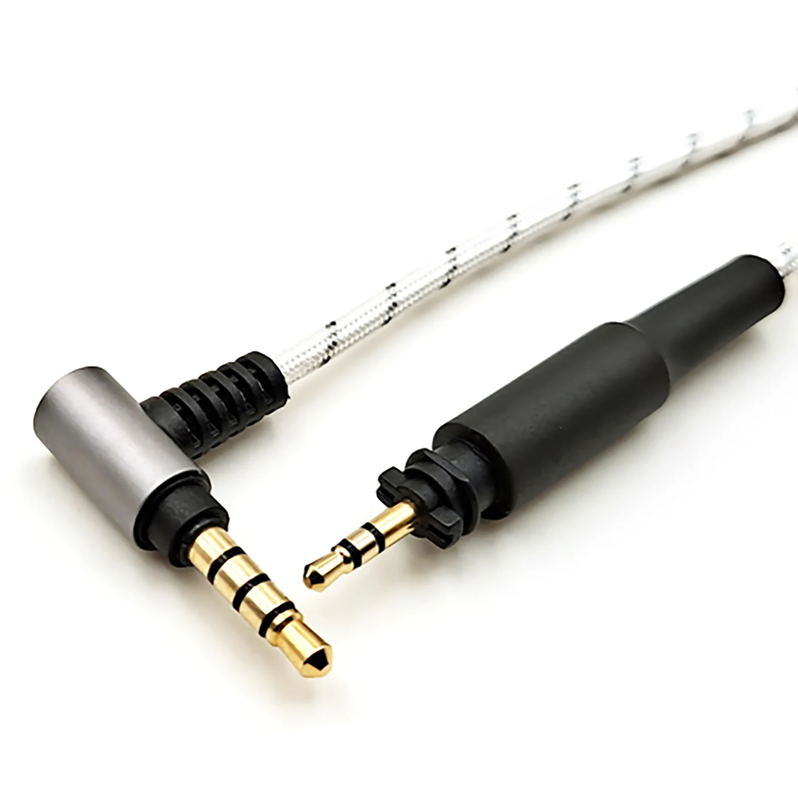 Nylon Audio Headphone Cable With Mic For Shure SRH840A SRH440A SRH840 SRH940 SRH440 Headset Accessories 1.3m Earphone Cord Black image 5