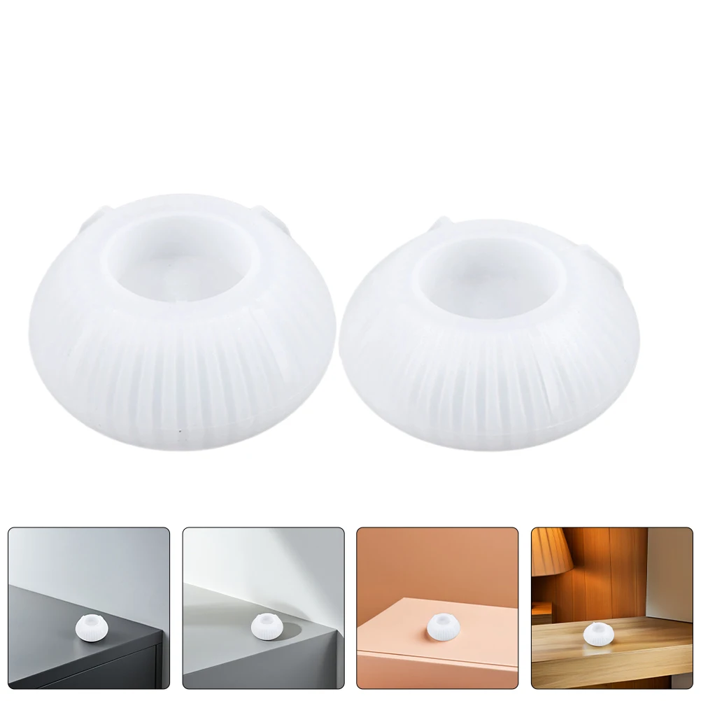 

2 pcs C Plaster Mold Silicone Pillar Holder Resin White Silica Gel Incense Burner Wax C les Molds Spherical Wax Molds