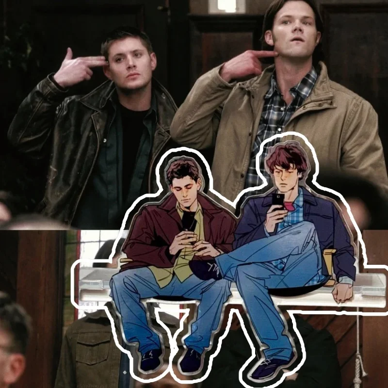 

Fan Made Supernatural SPN Acrylic Sitting Standee Anime Characters Desktop Decor Ornament Collectible Gift For Supernatural Fans