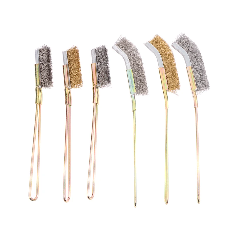 1PCS Family Stainless Steel Brush Brass Cleaning Brush Polishing Rust Remover Copper Wire Burring Cleaning Tool