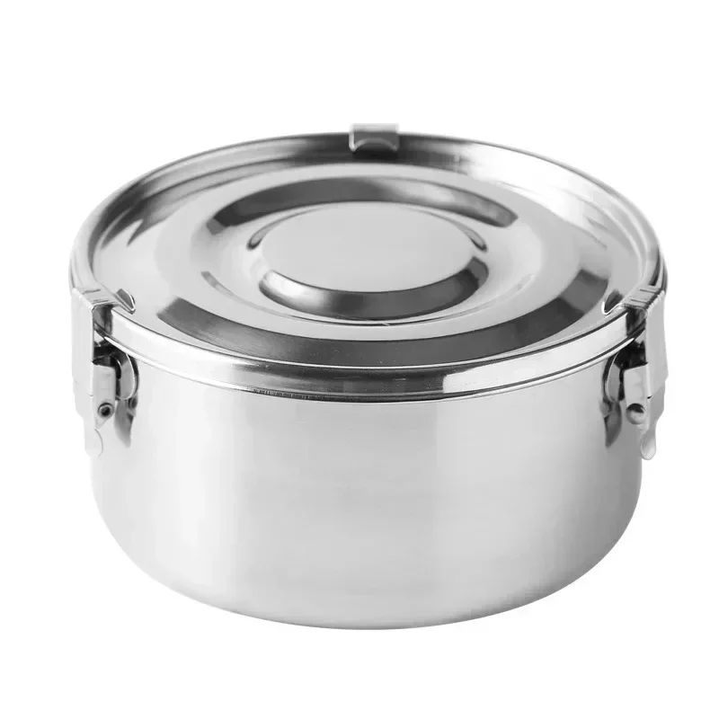 304 Stainless Steel Lunch Box Office 350-3000ml Thermal Anti-leak Bento Boxes Food Fruits Snacks Fresh-keeping Picnic Box