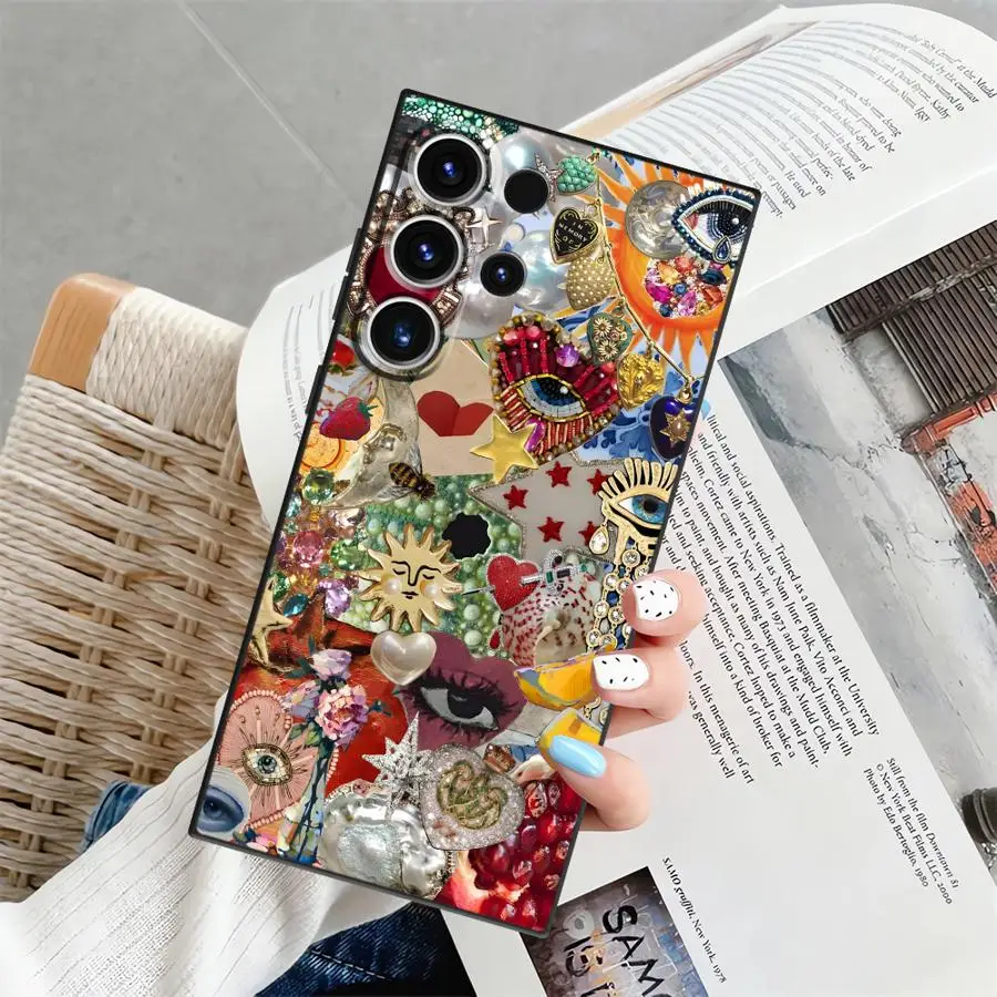Simple Pattern Funda Phone Cover Case for Samsung Galaxy S26 Ultra Note 20 8 9 10 S21 FE S23 S20 Ultra S24 S25 Plus S10 S9